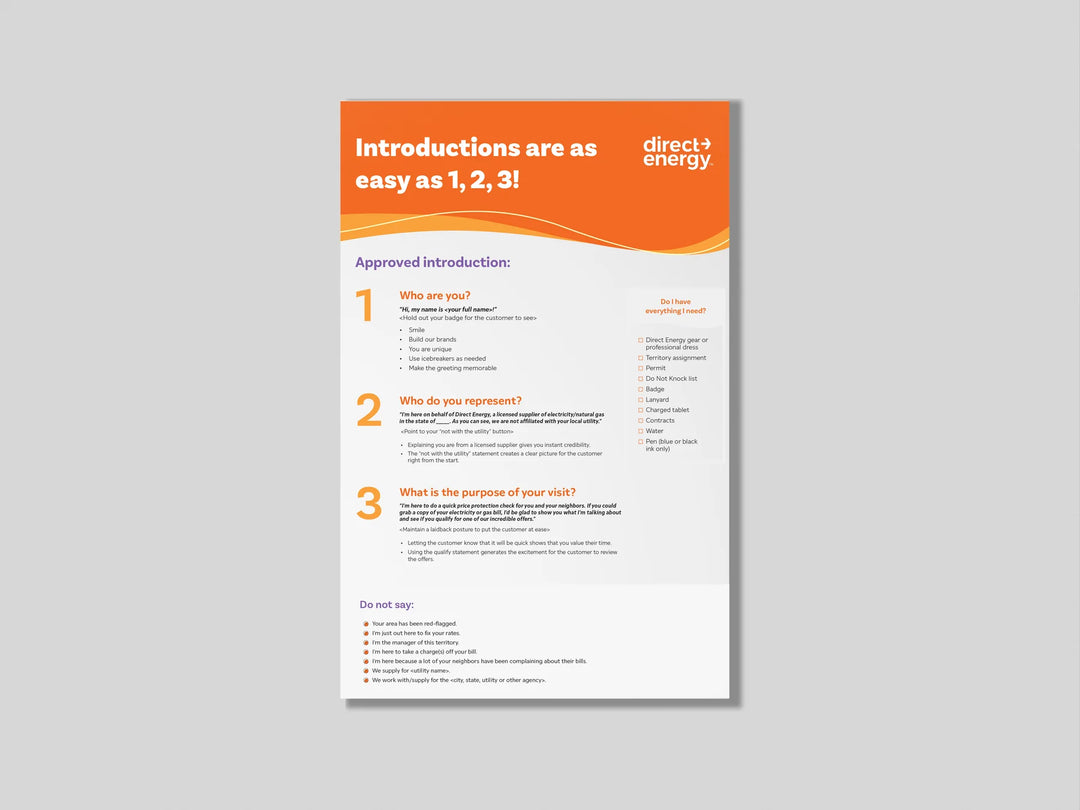 Direct Energy Posters & Handouts