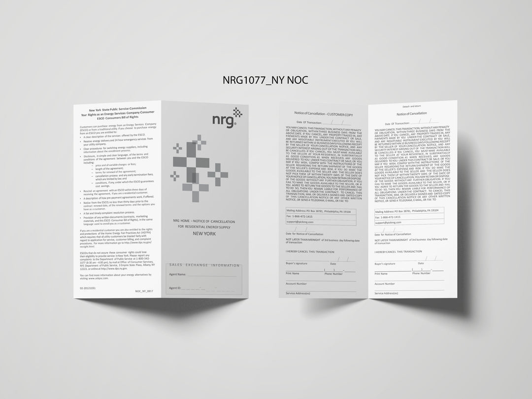 NRG NOCs & TOS
