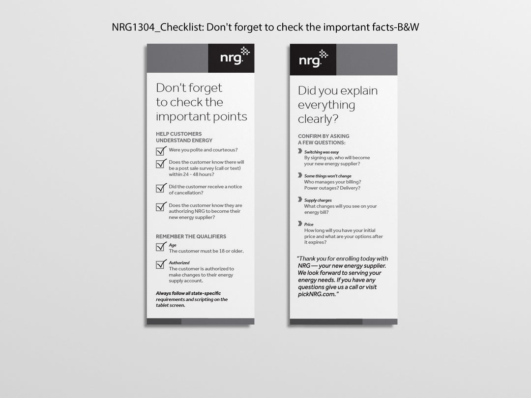 NRG Posters & Handouts